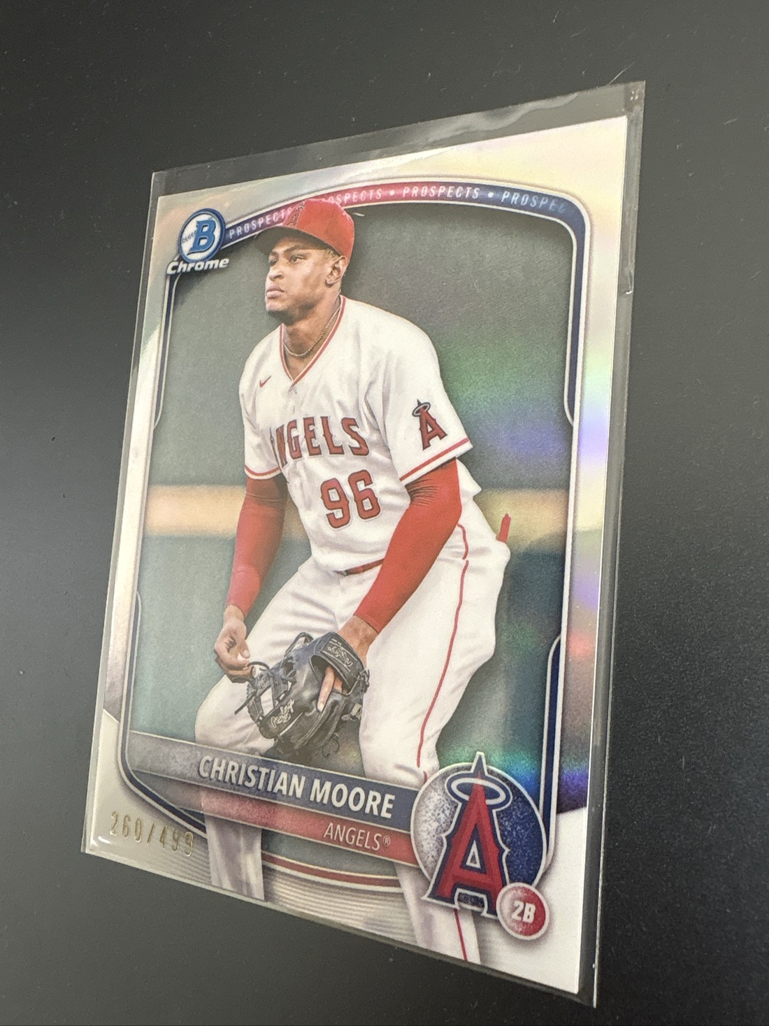 2025 Bowman Chrome Prospects Christian Moore #BCP-107 Refractor /499