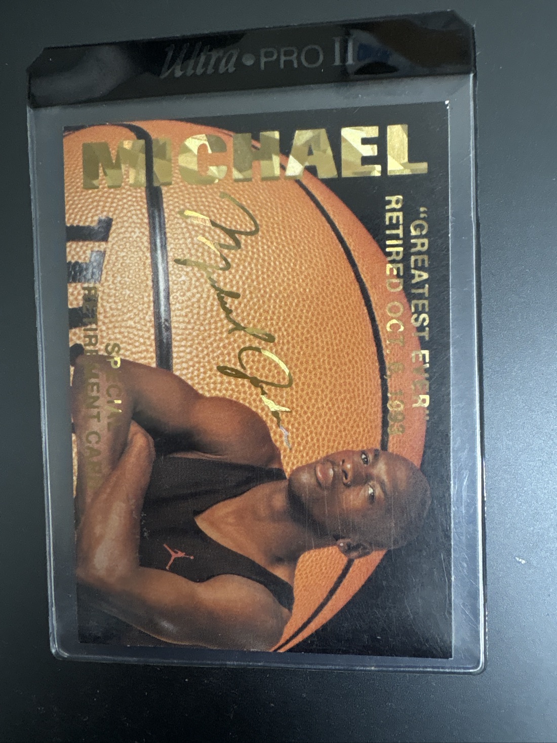 1993-94 Arena Sports Michael Jordan #38 'Greatest Ever' Retirement Card